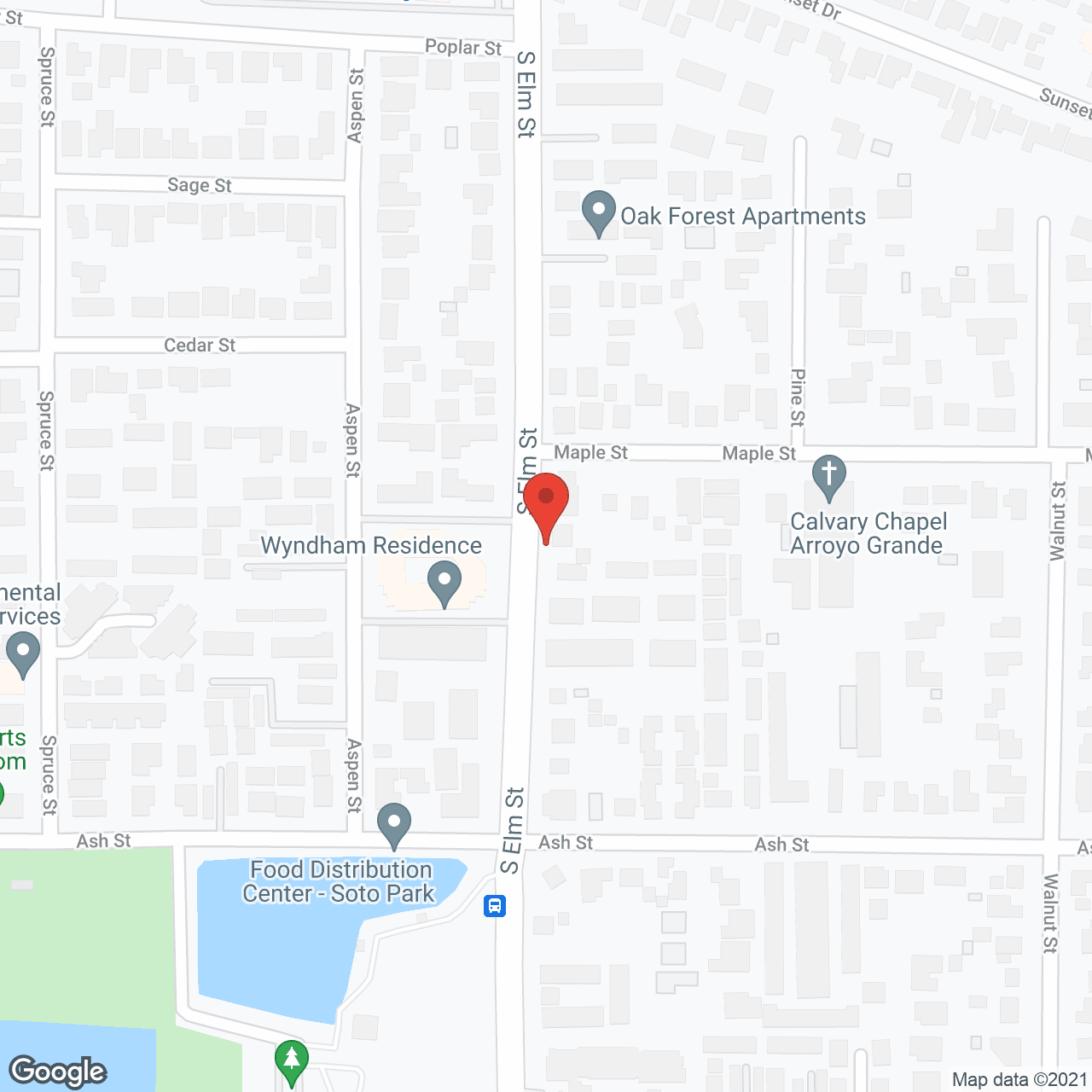 Map of the neighborhood around Wyndham Residence