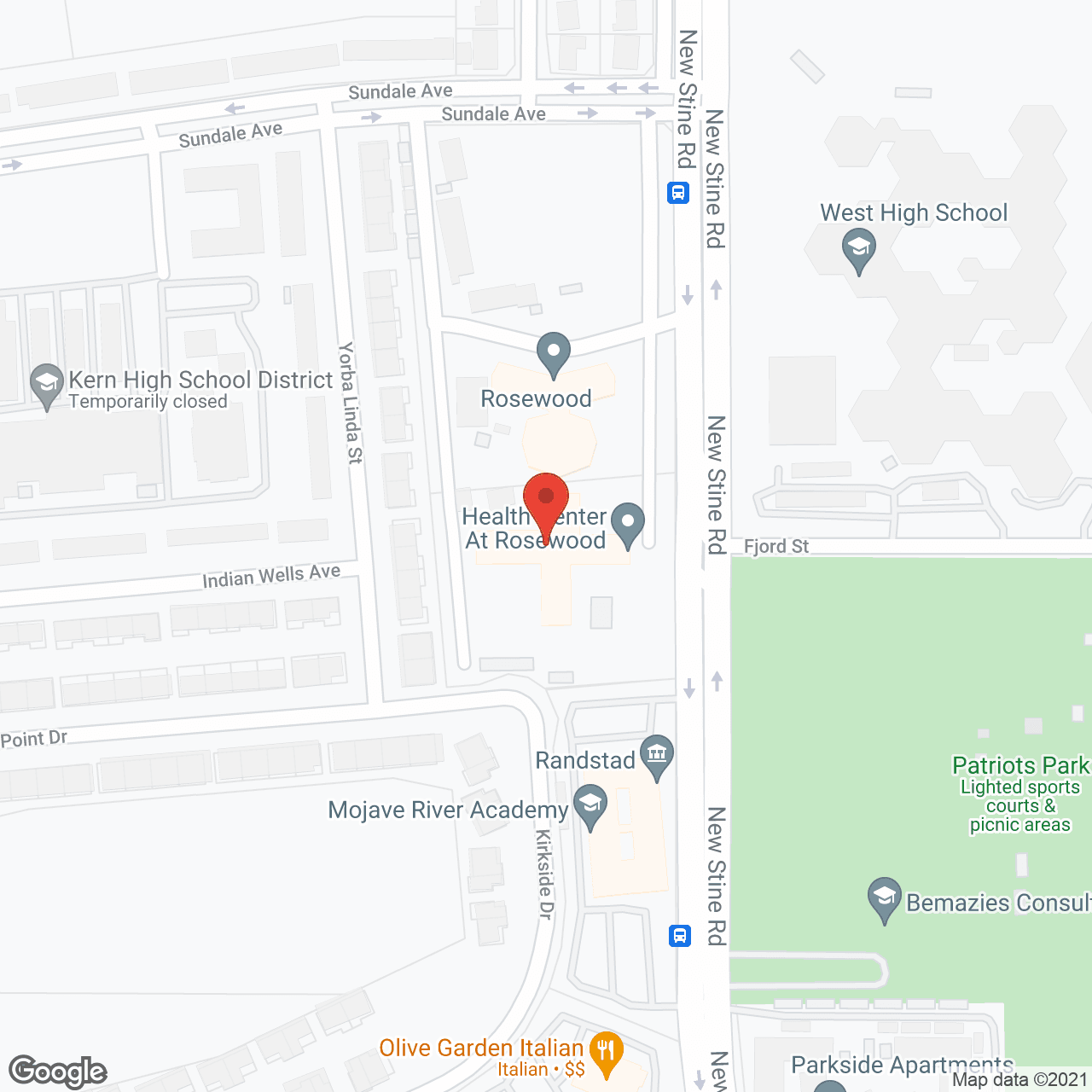 Rosewood Senior Living Community in google map