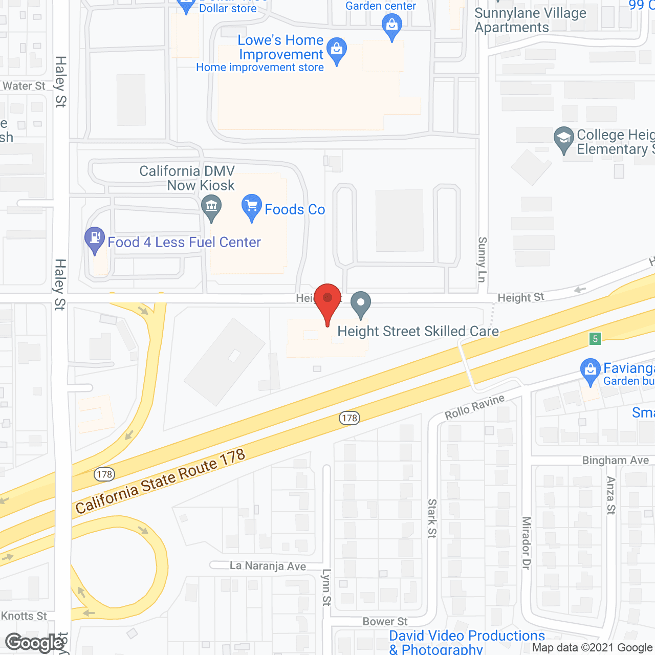 Map of the neighborhood around Height Street Skilled Care