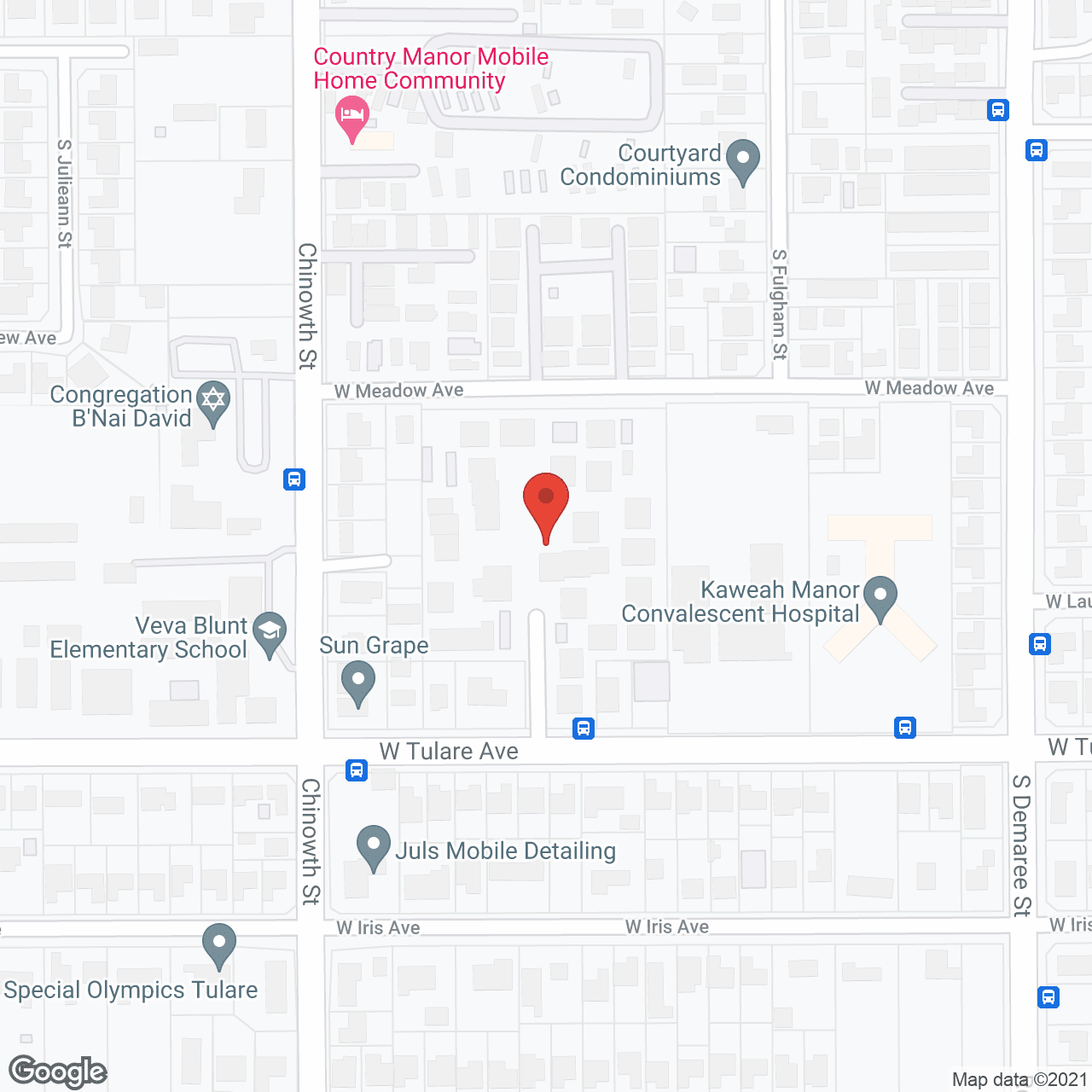 Map of the neighborhood around The Meadows