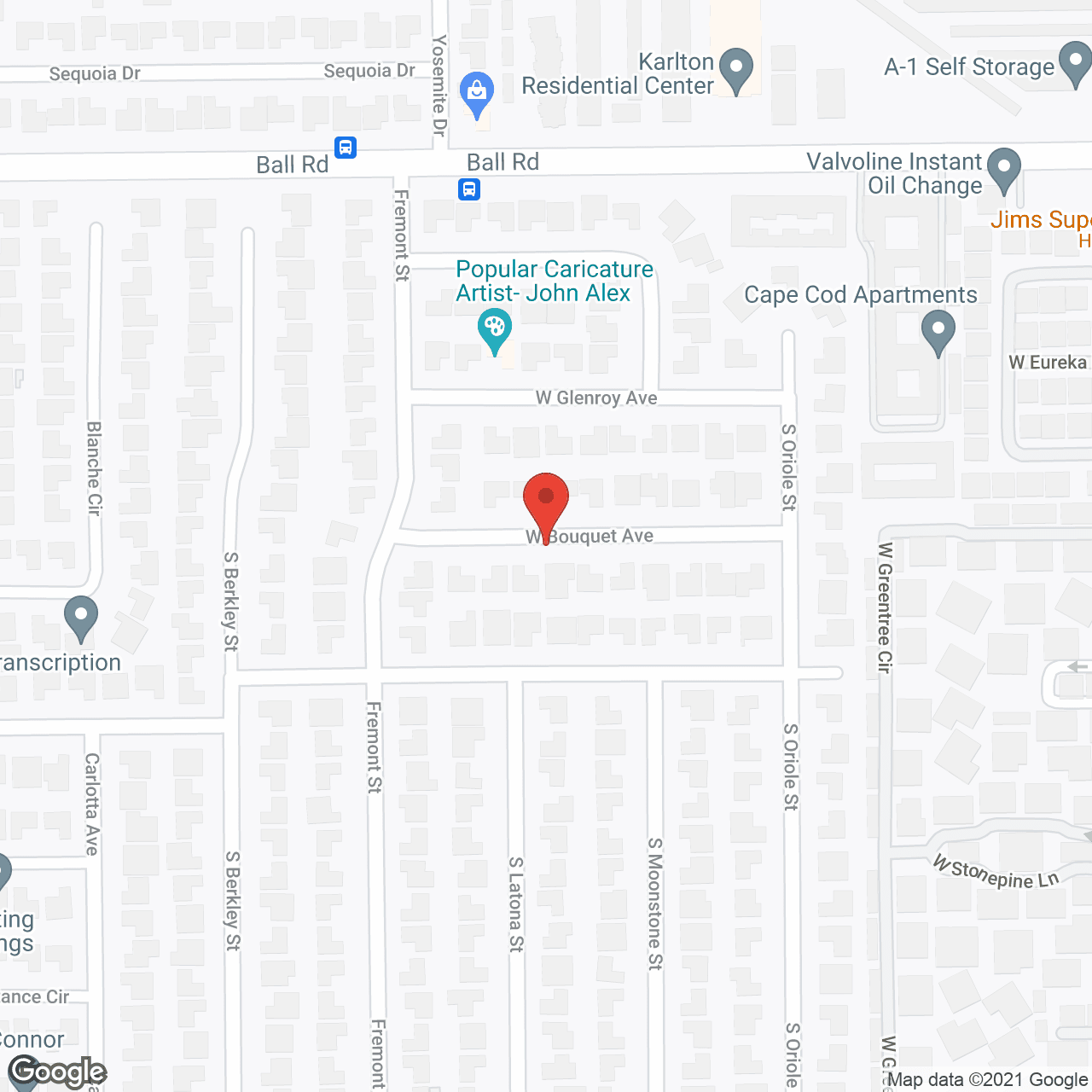 Map of the neighborhood around Reylyne Manor