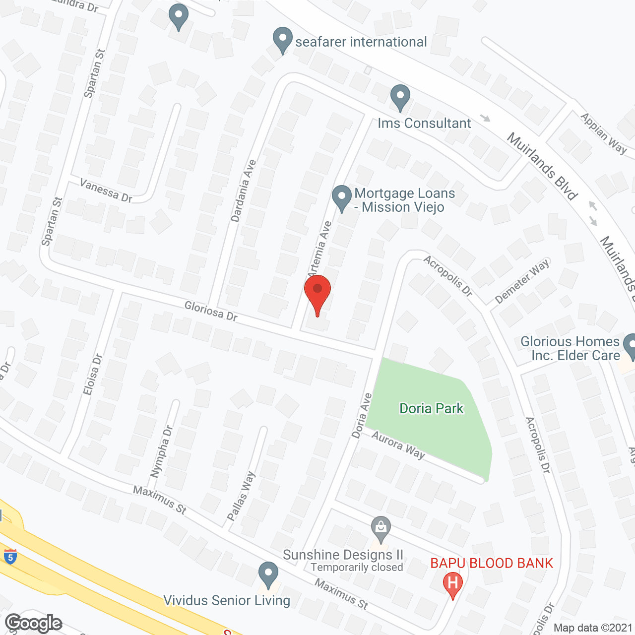 Map of the neighborhood around Horizon Elderly Care Home