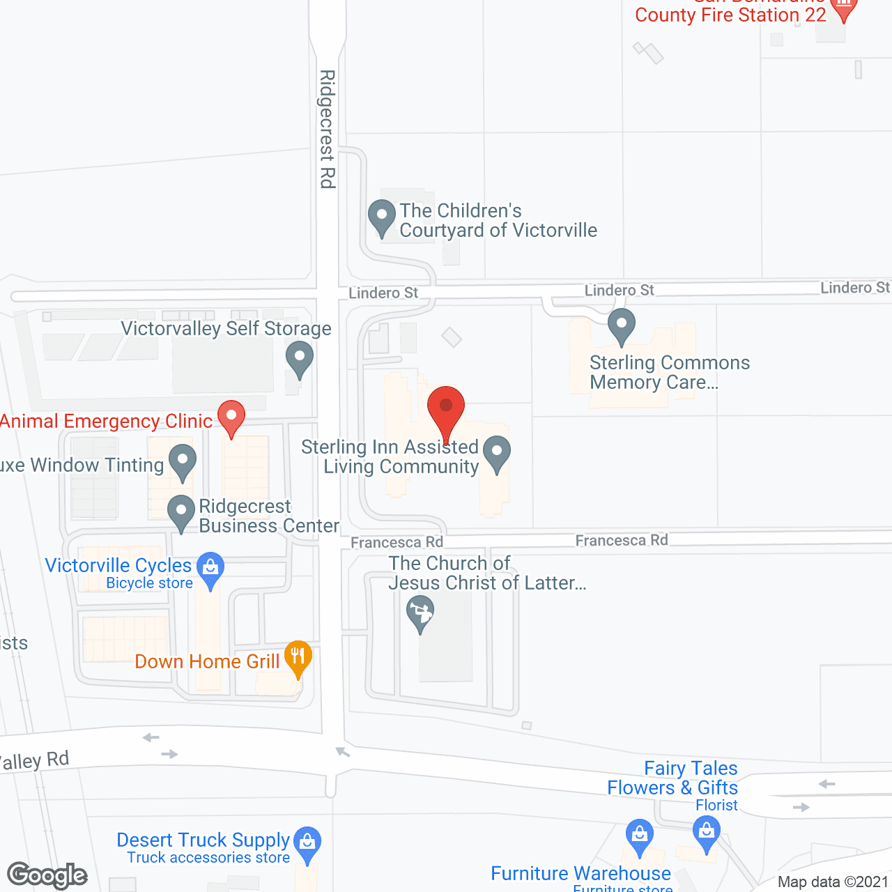 Map of the neighborhood around Sterling Inn