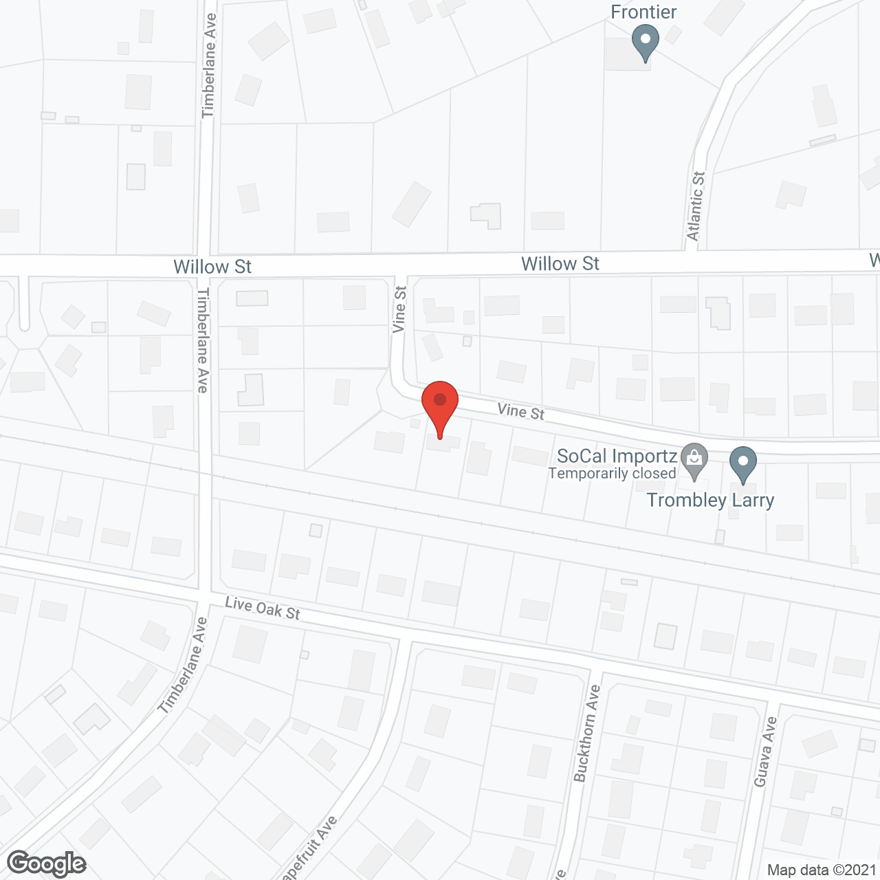 Map of the neighborhood around Vine Residential Care