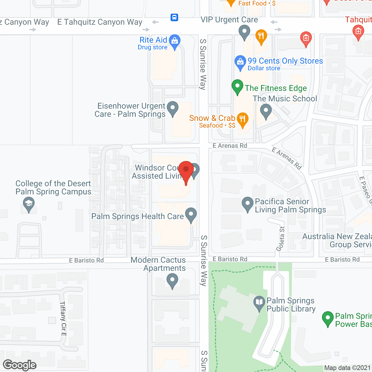 Map of the neighborhood around Windsor Court Assisted Living