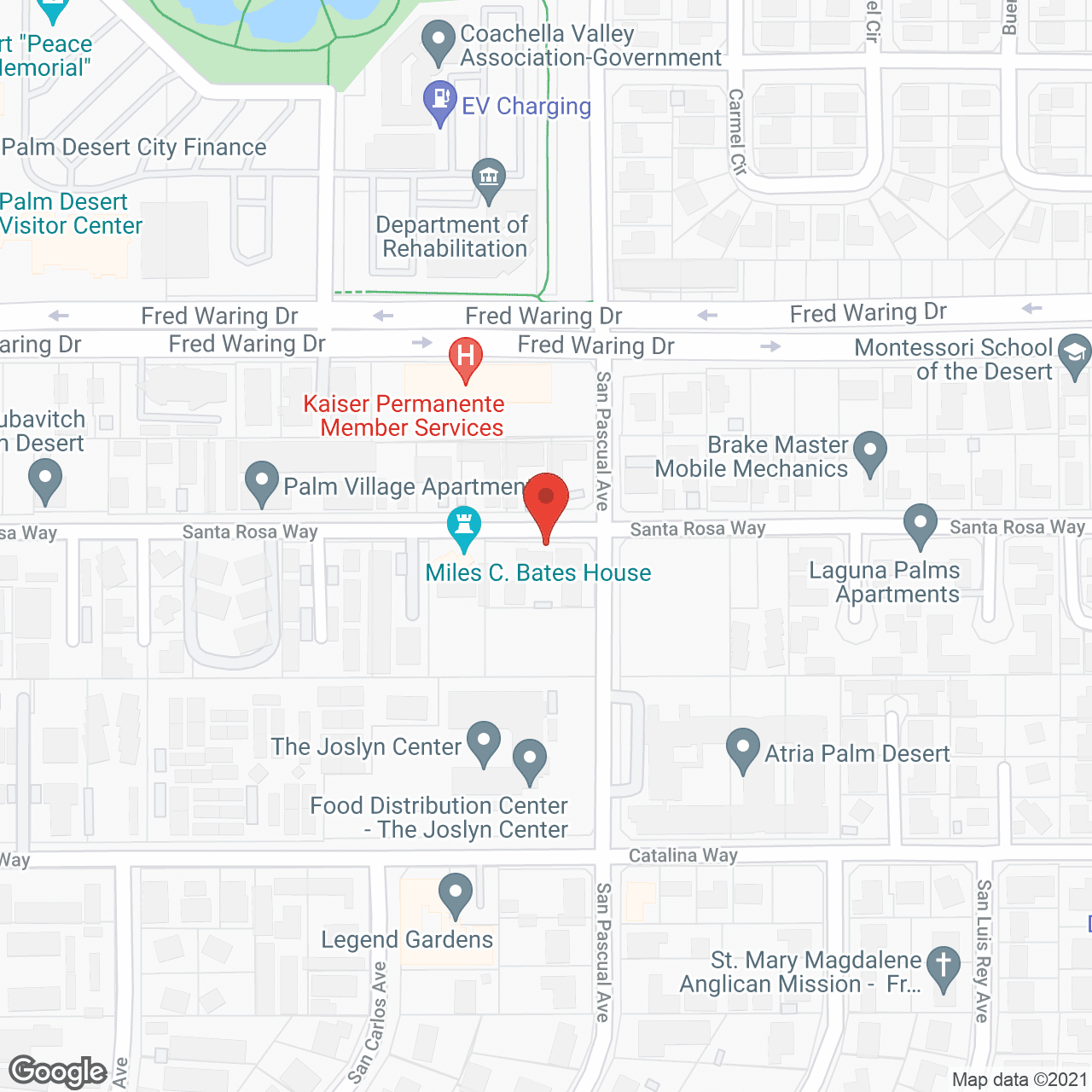Map of the neighborhood around Atria Palm Desert