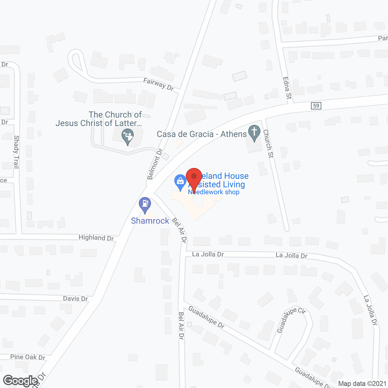 Map of the neighborhood around Countryside Senior Living- Athens