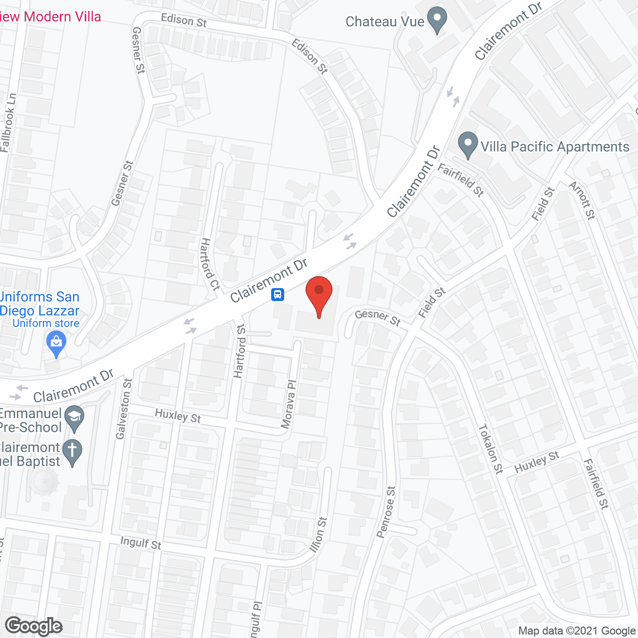 Map of the neighborhood around Cerro Pueblo Apartments