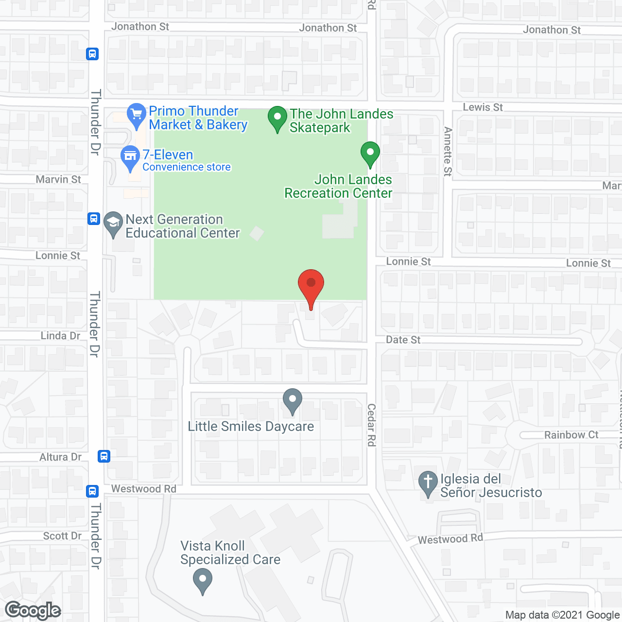 Map of the neighborhood around Cedar Manor Homes