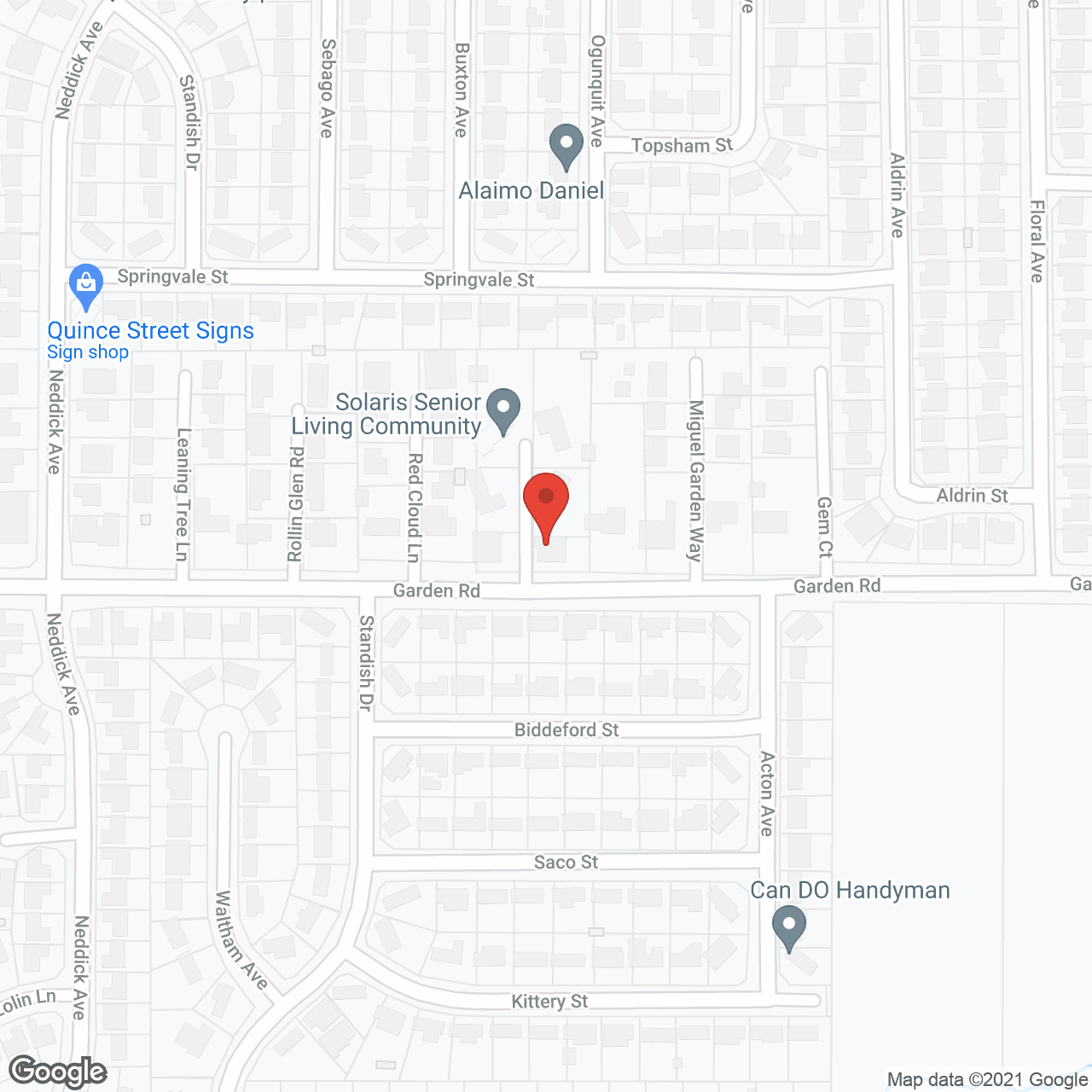 Map of the neighborhood around Solaris Villa