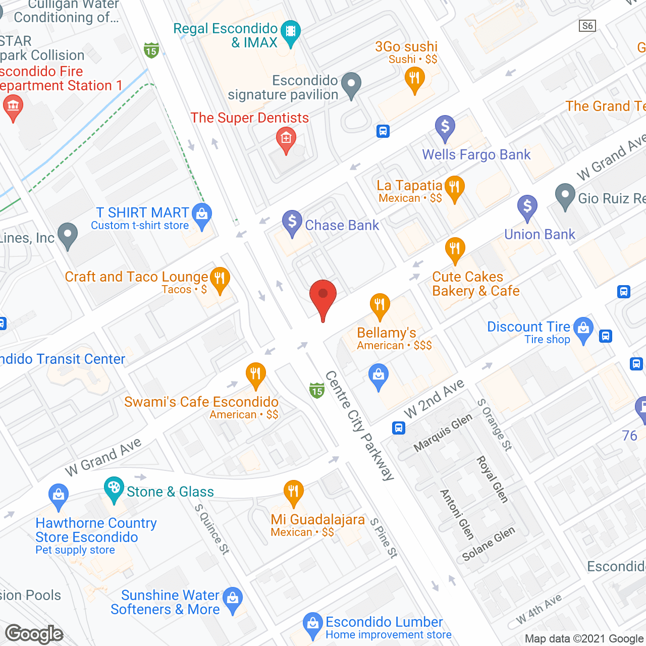 Map of the neighborhood around Rancho Verona Rest Home