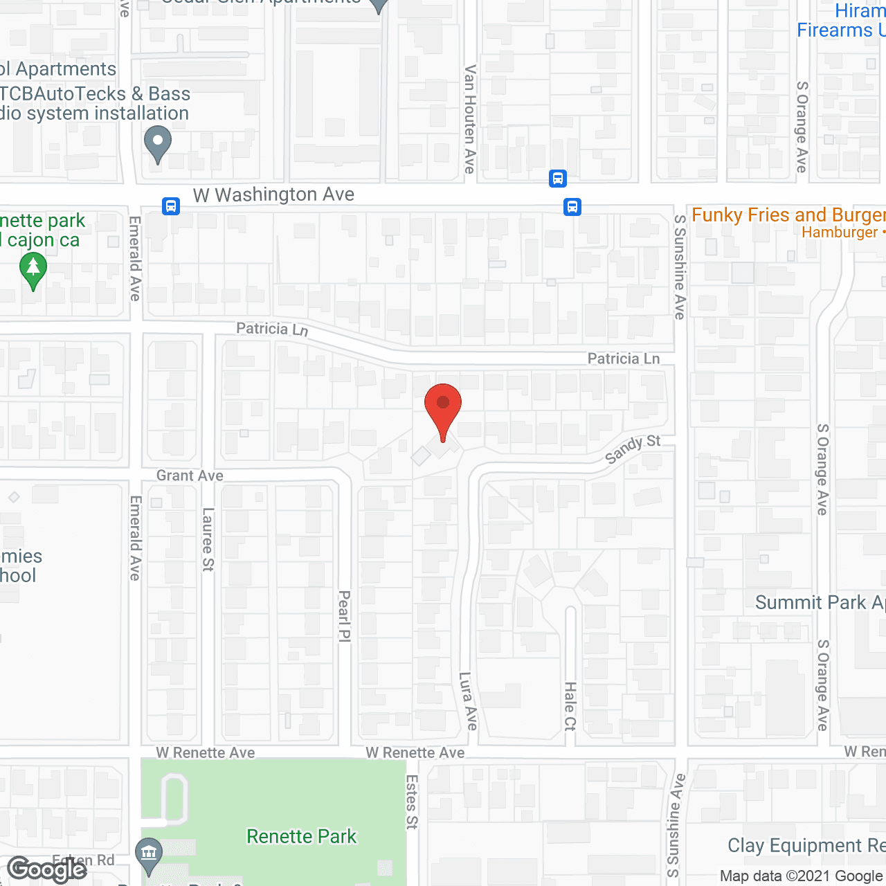 Map of the neighborhood around Evening Shade Manor