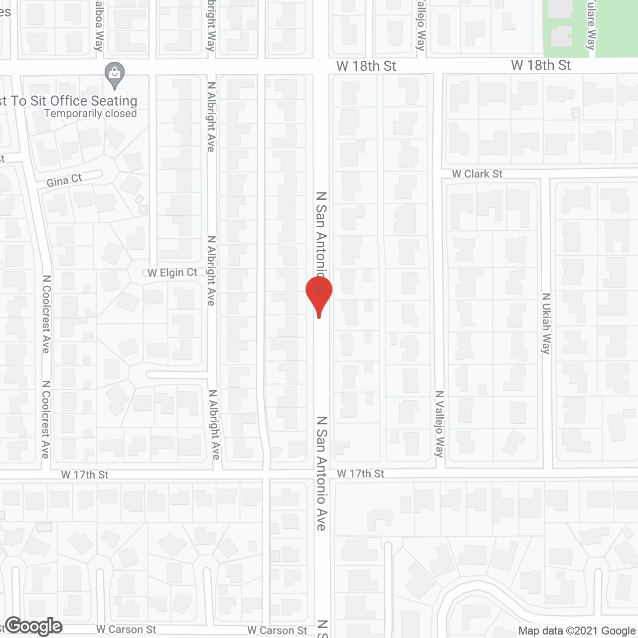 Map of the neighborhood around North San Antonio Senior Care