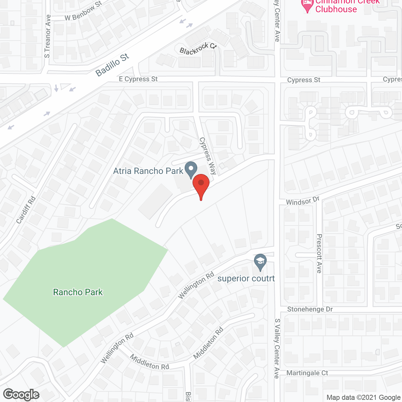 Map of the neighborhood around West Park Senior Living