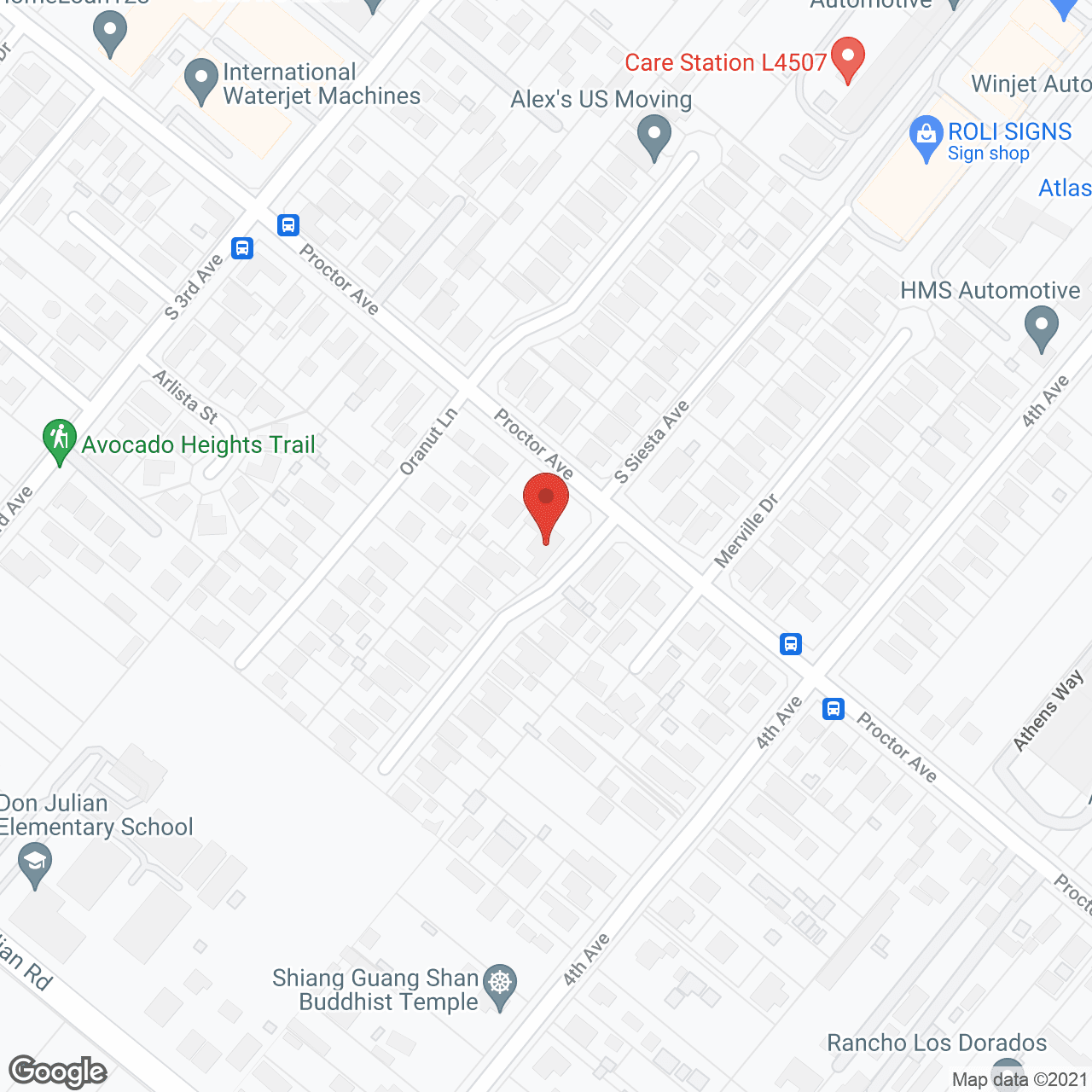 Map of the neighborhood around Sabio Group Homes