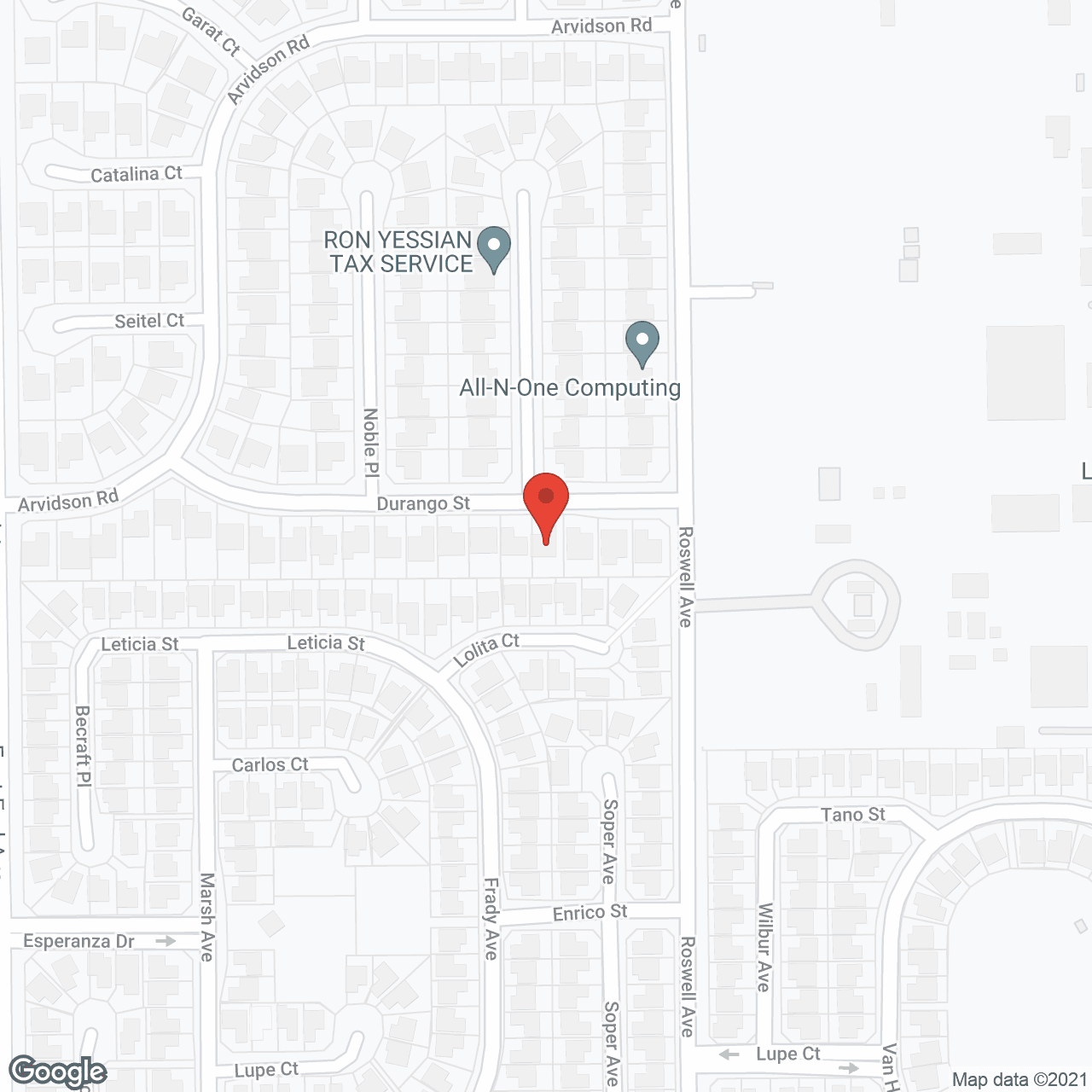 Map of the neighborhood around Villa Joy Home
