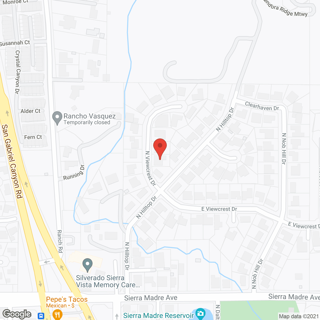 Map of the neighborhood around Viewcrest Resort