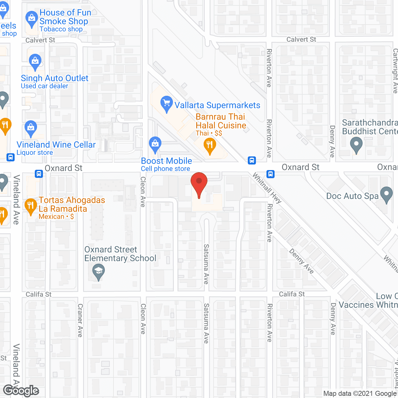 Map of the neighborhood around Golden State Colonial Hospital