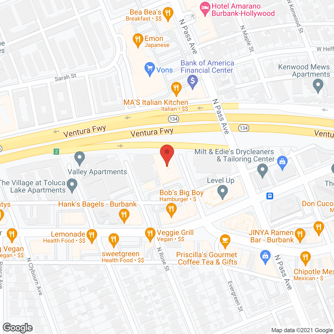 Map of the neighborhood around Evergreen Retirement Residence