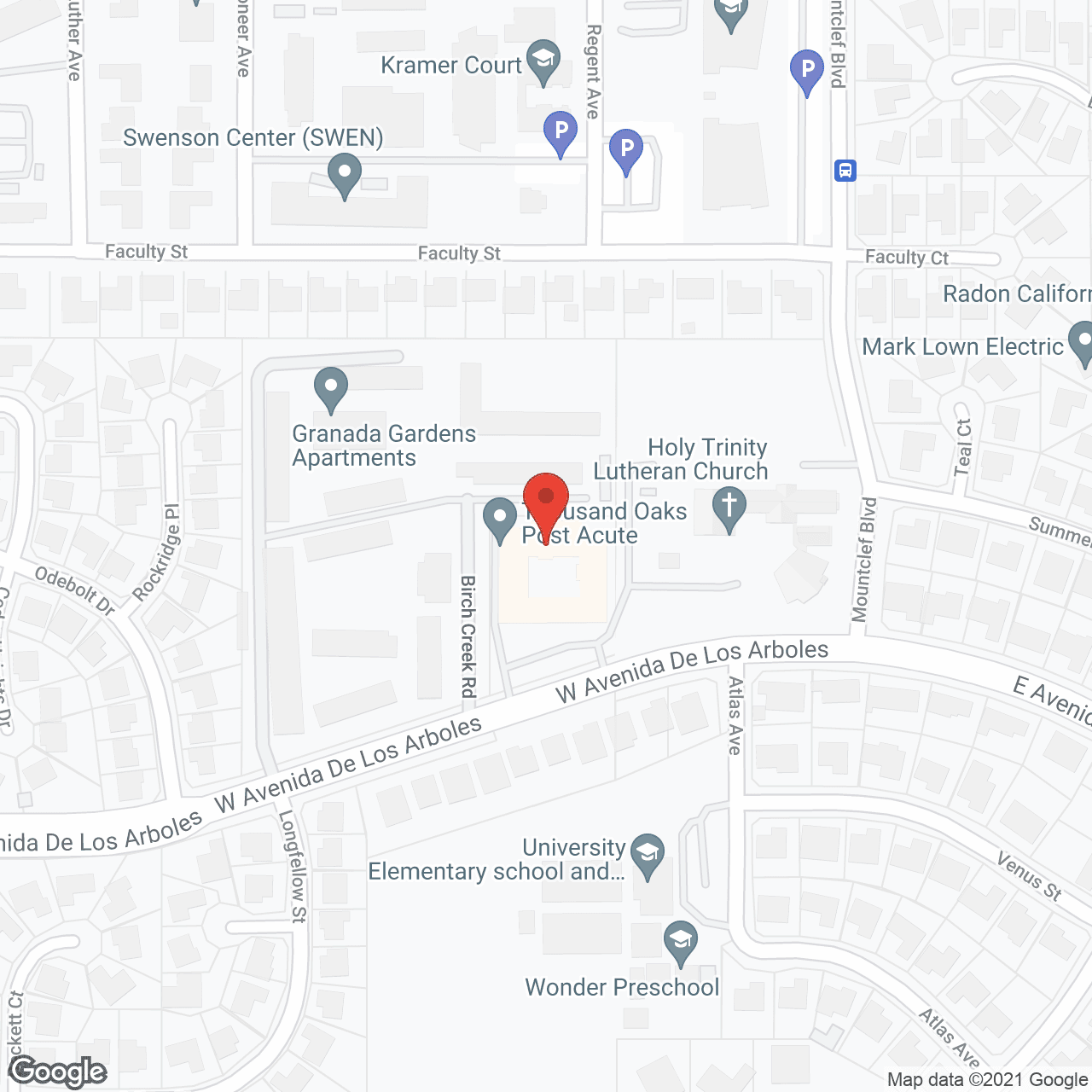 Map of the neighborhood around Thousand Oaks Post Acute