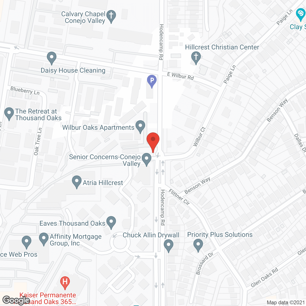 Atria Hillcrest in google map