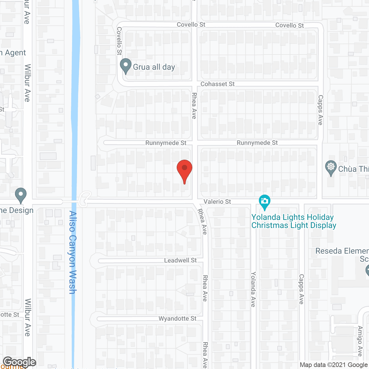 Map of the neighborhood around Valencia's Manor