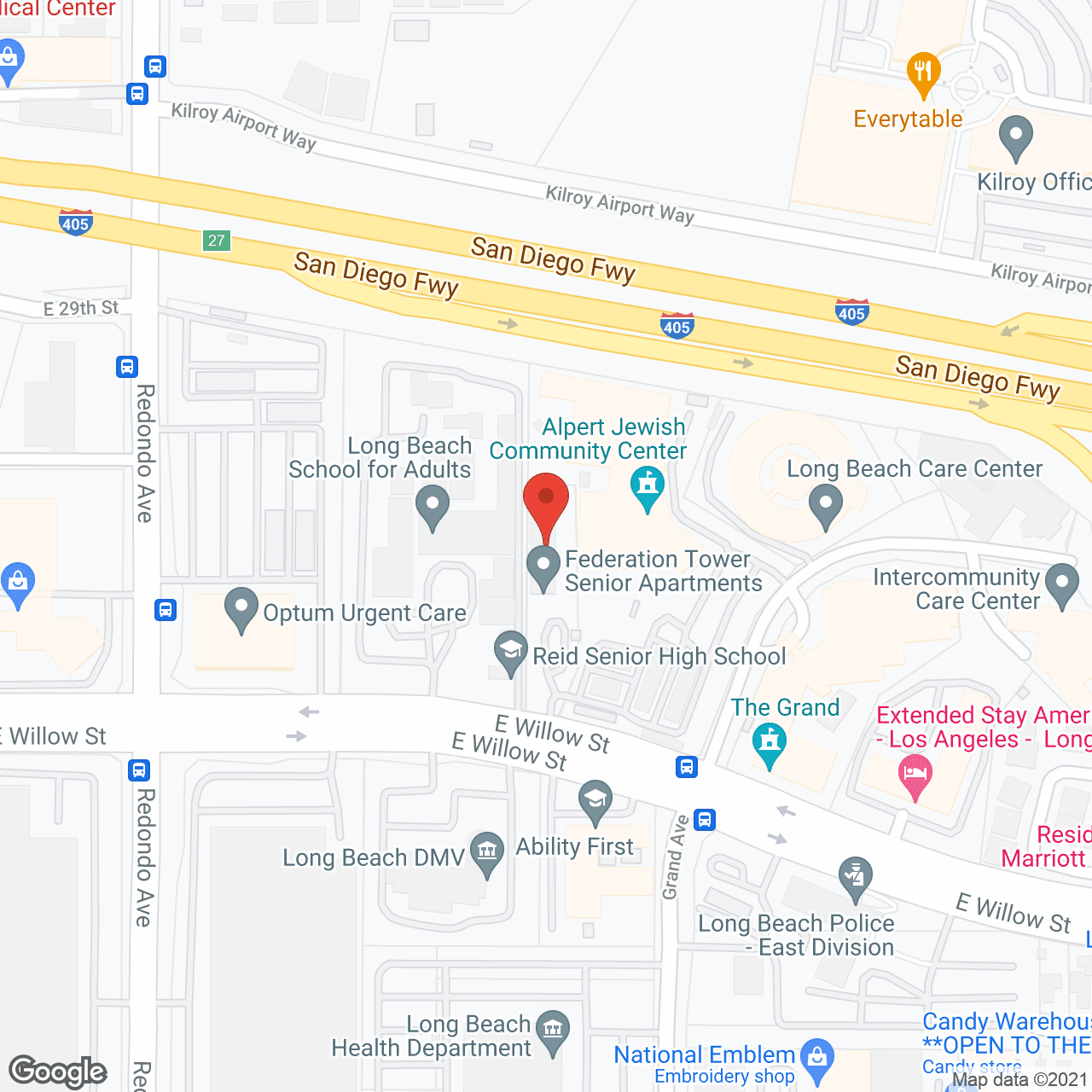 Map of the neighborhood around Federation Tower