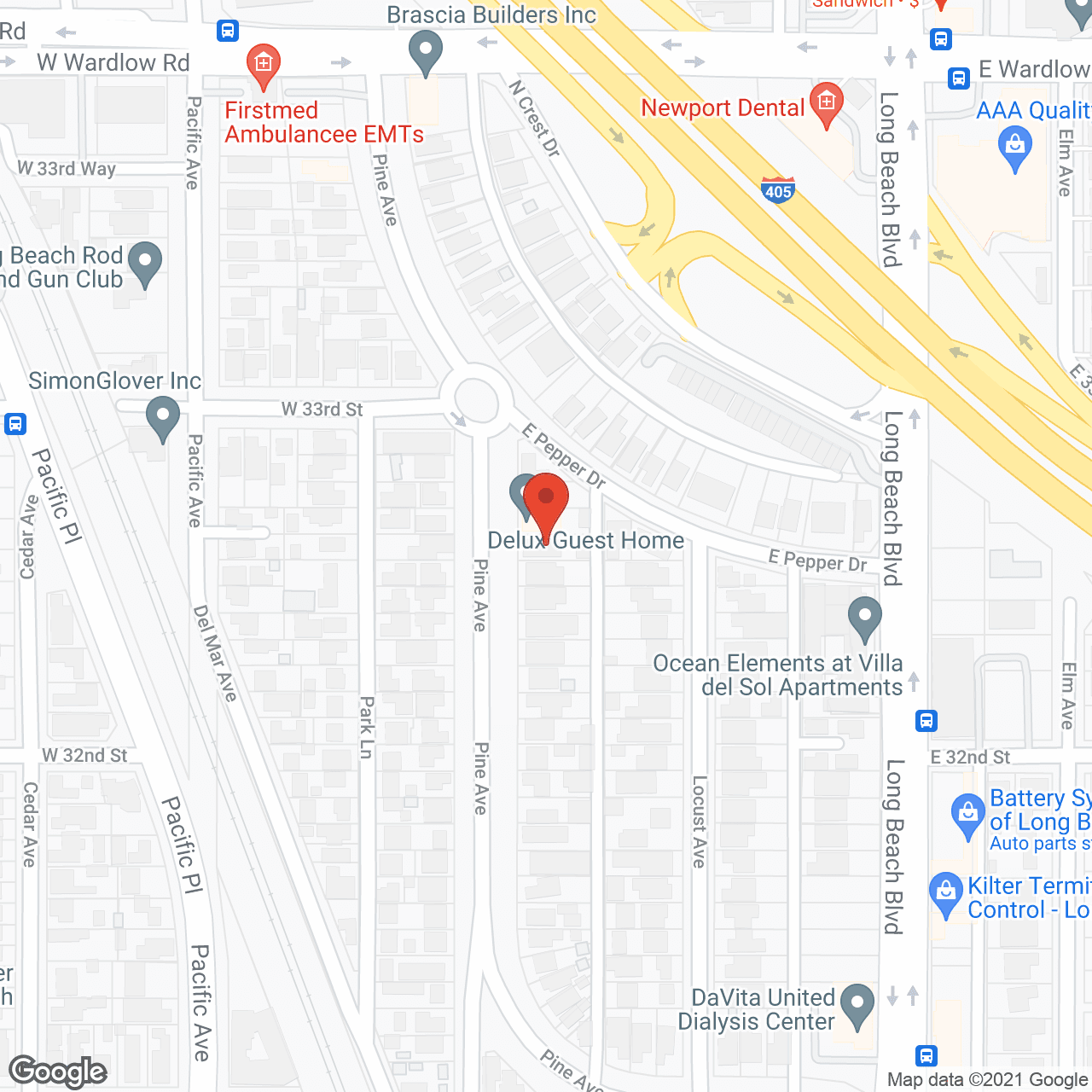 Map of the neighborhood around Deluxe Guest Home I