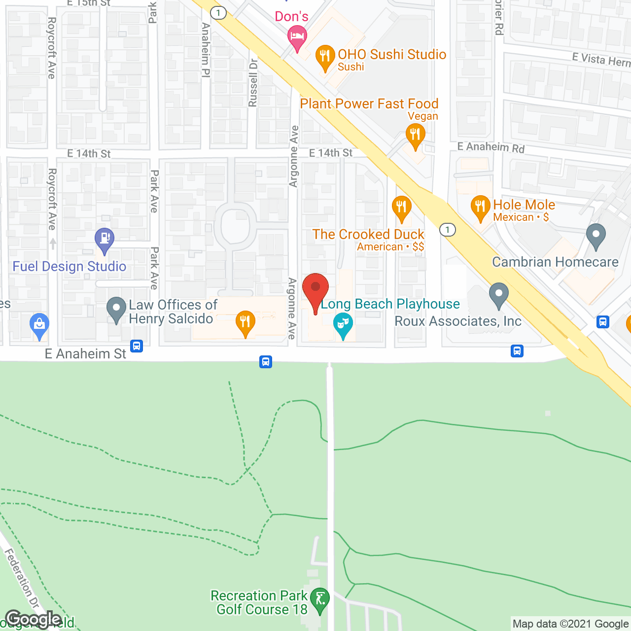 Map of the neighborhood around Bel Vista Convalescent Hosp