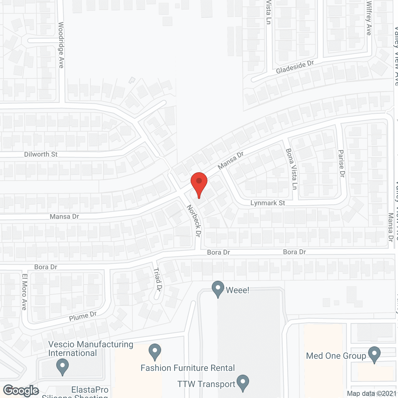 Map of the neighborhood around Victoria Home