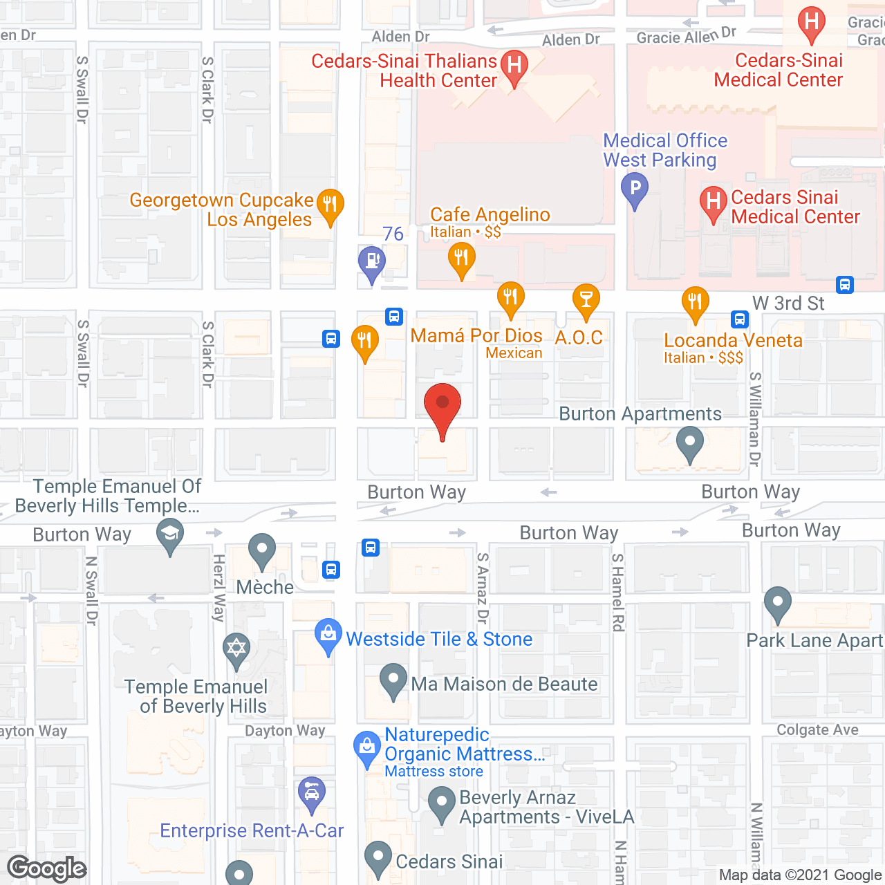 Map of the neighborhood around Beverly Hills Carmel Inc. North