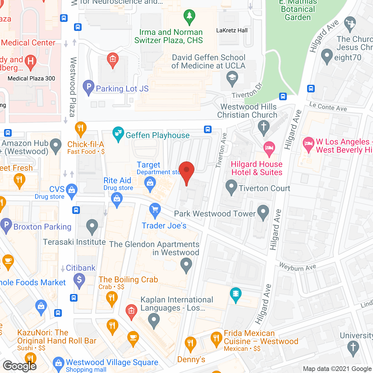 Map of the neighborhood around The Watermark at Westwood Village