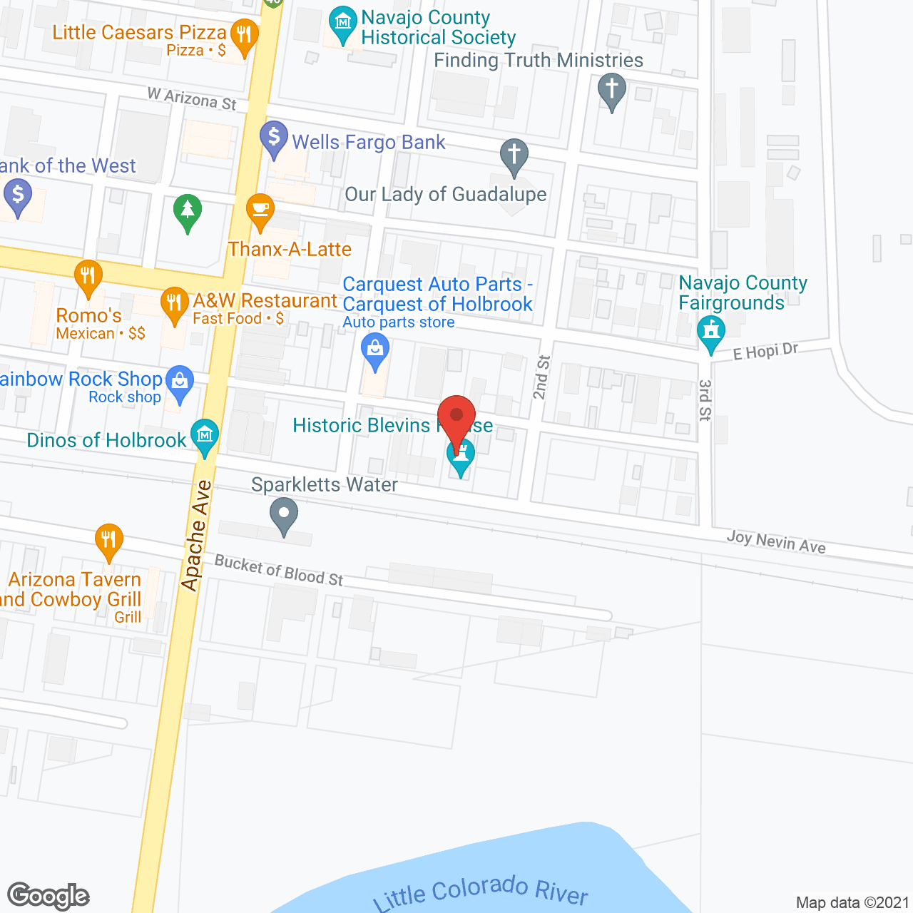 Map of the neighborhood around Holbrook Extended Care