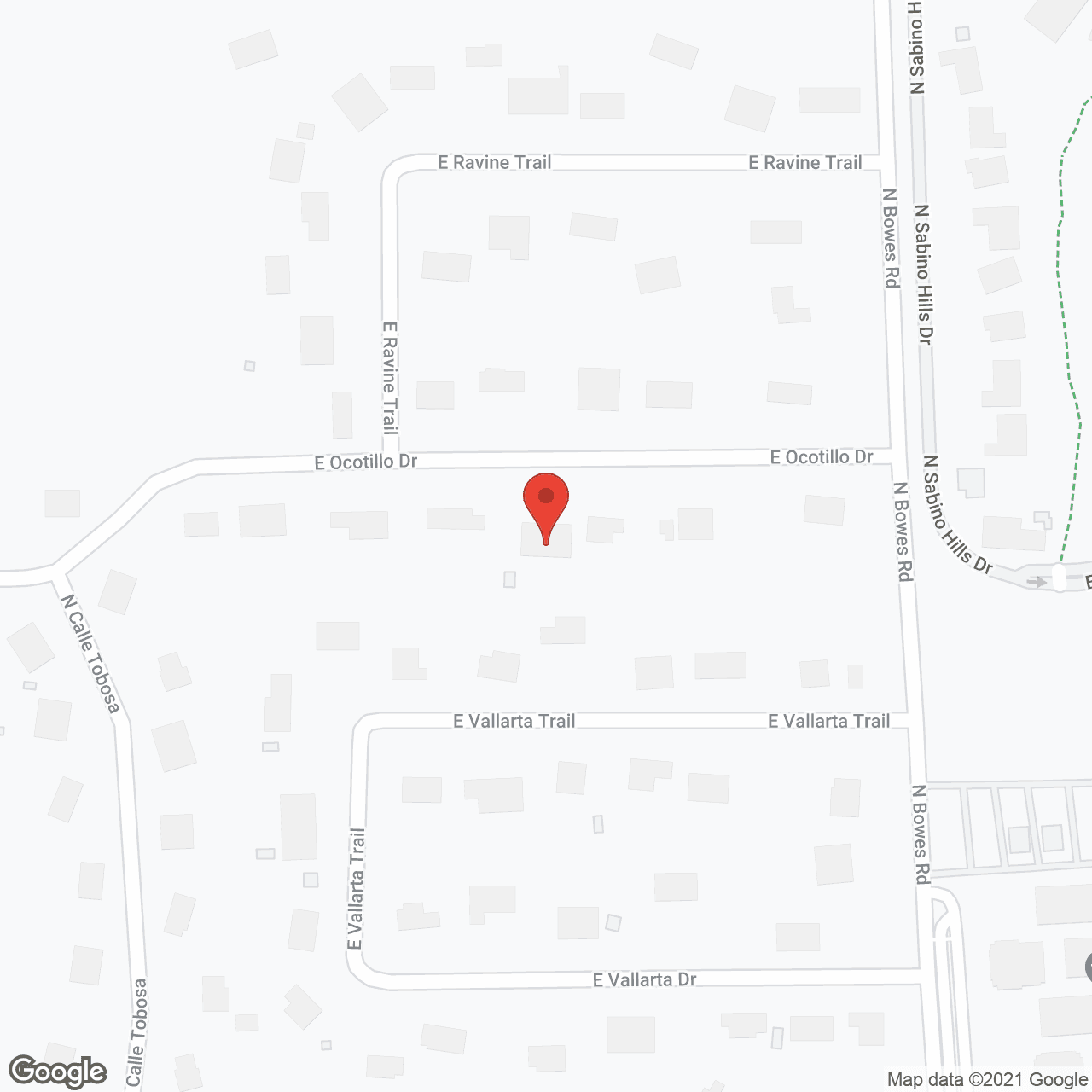 Map of the neighborhood around Bear Canyon Eldercare