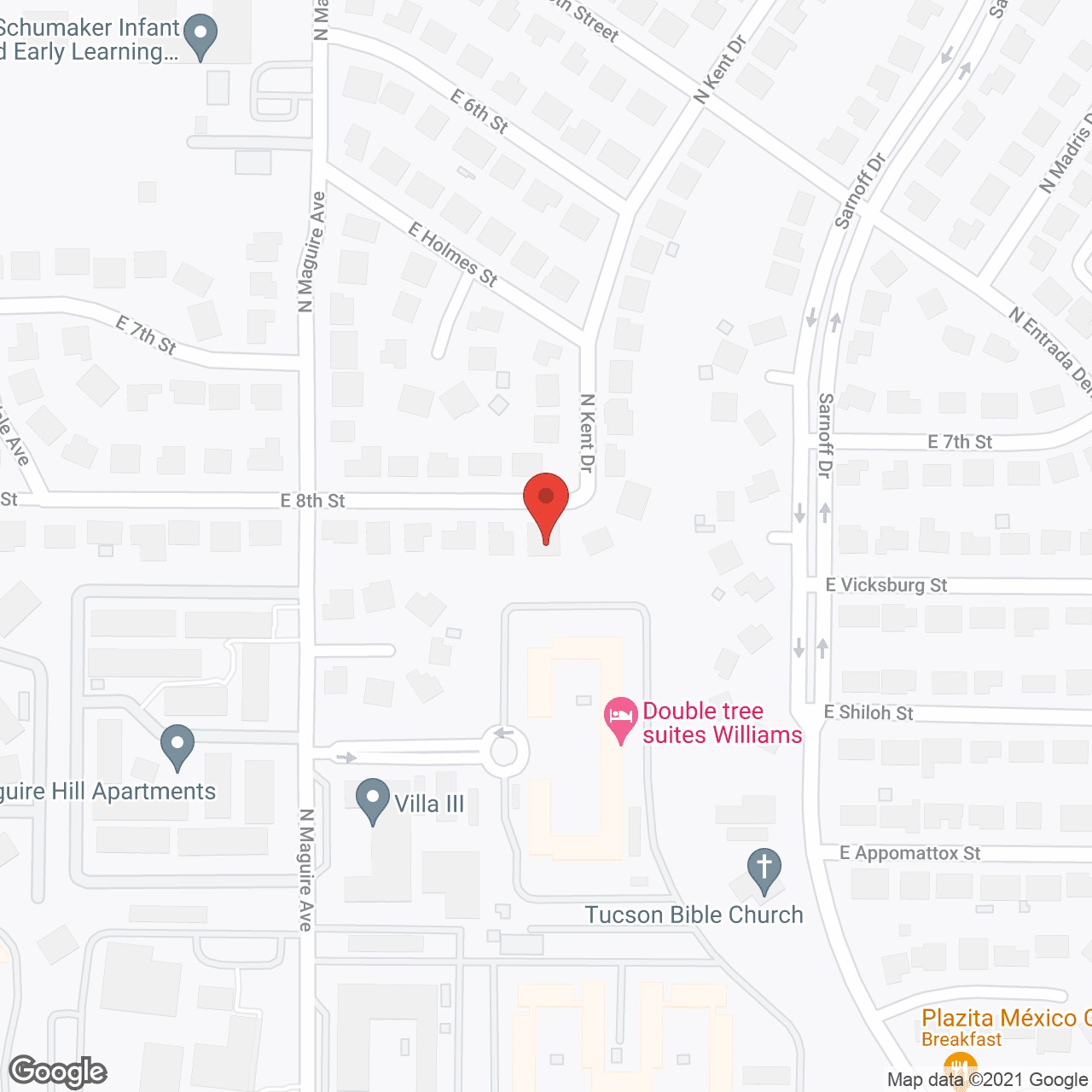 Map of the neighborhood around Casa De Dios Inc