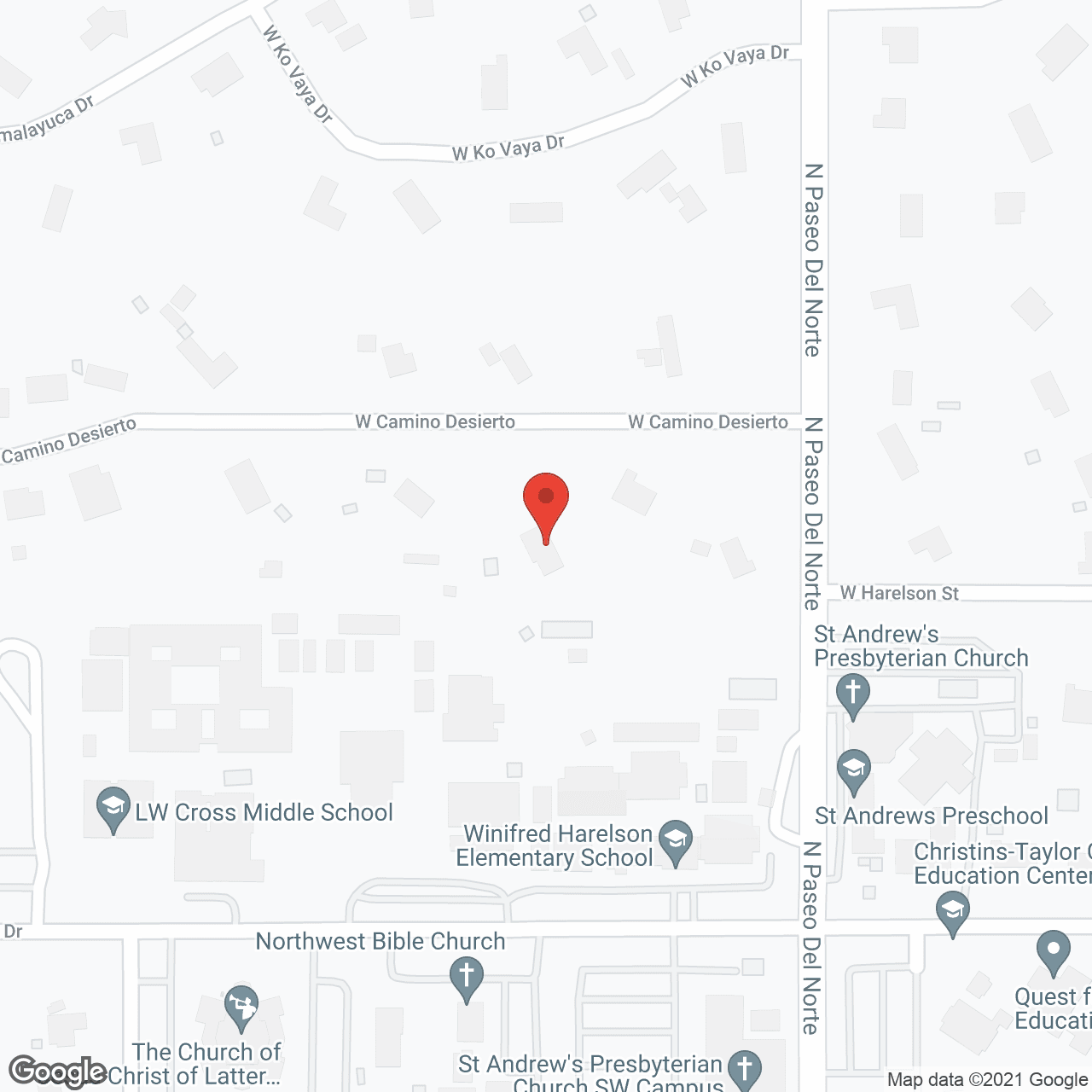 Map of the neighborhood around Twin Palms Adult Care Home