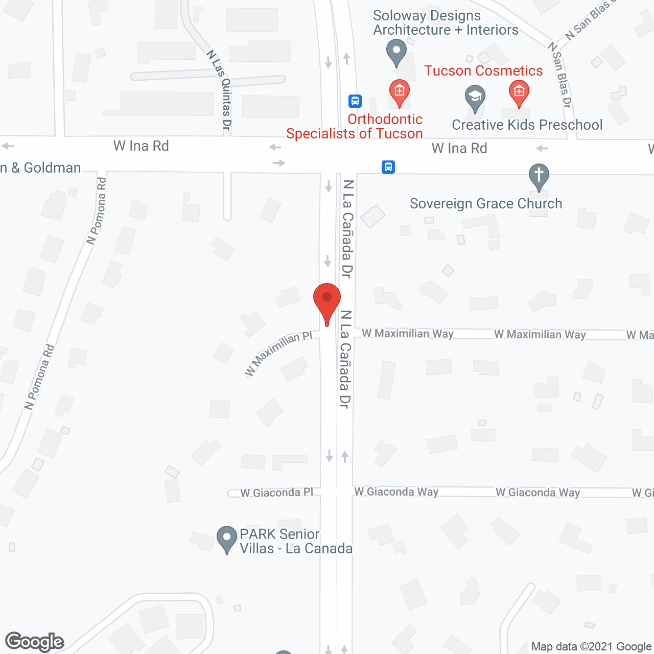 Map of the neighborhood around Desert Harbor Gardens