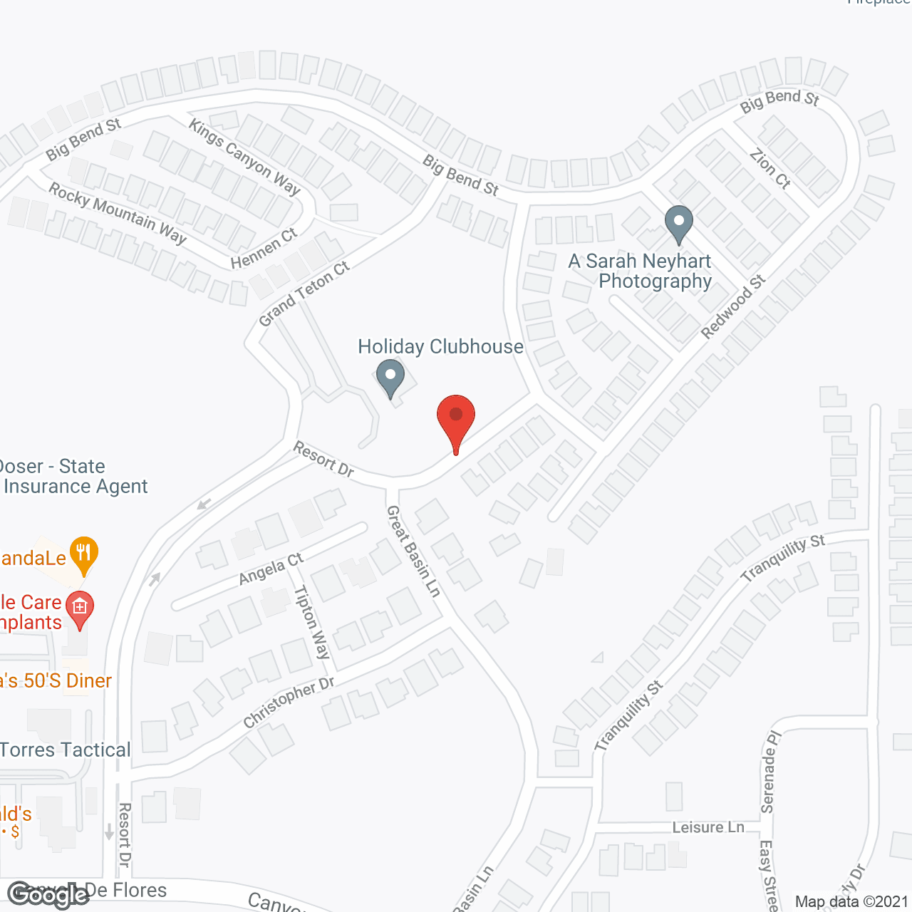 Map of the neighborhood around Pueblo Del Sol RV Resort