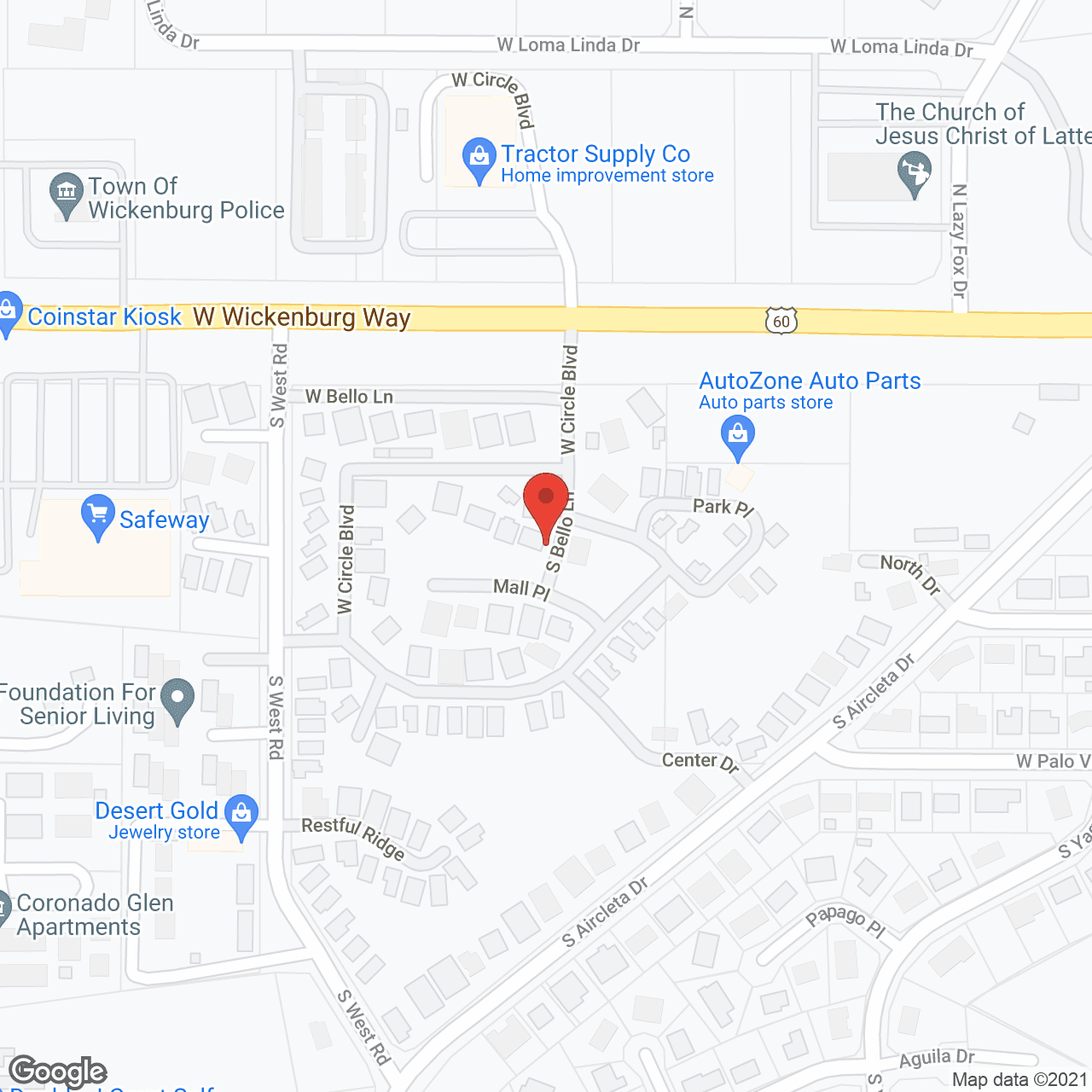 Map of the neighborhood around Country Club Park