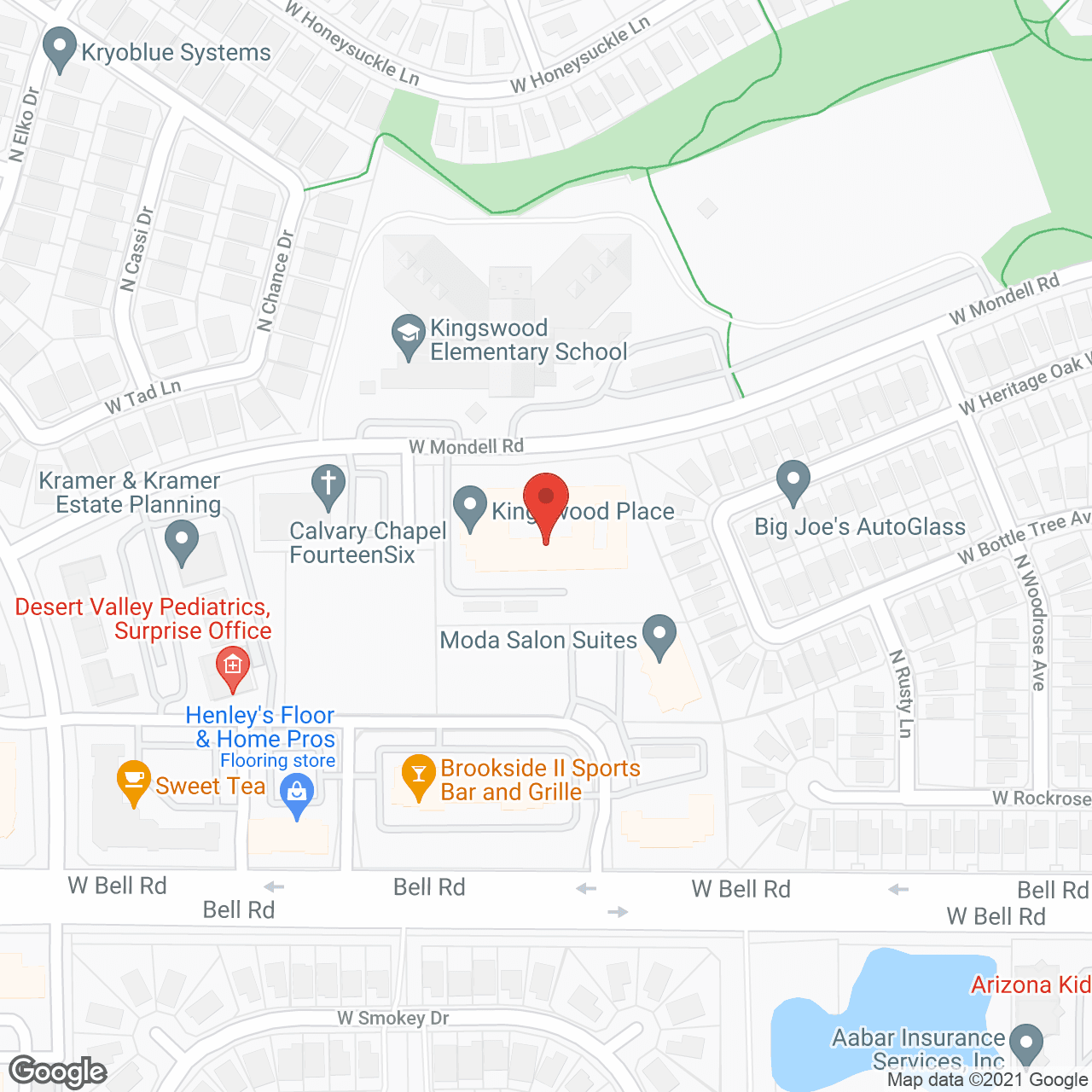 Map of the neighborhood around Trustwell Living at Kingswood Place