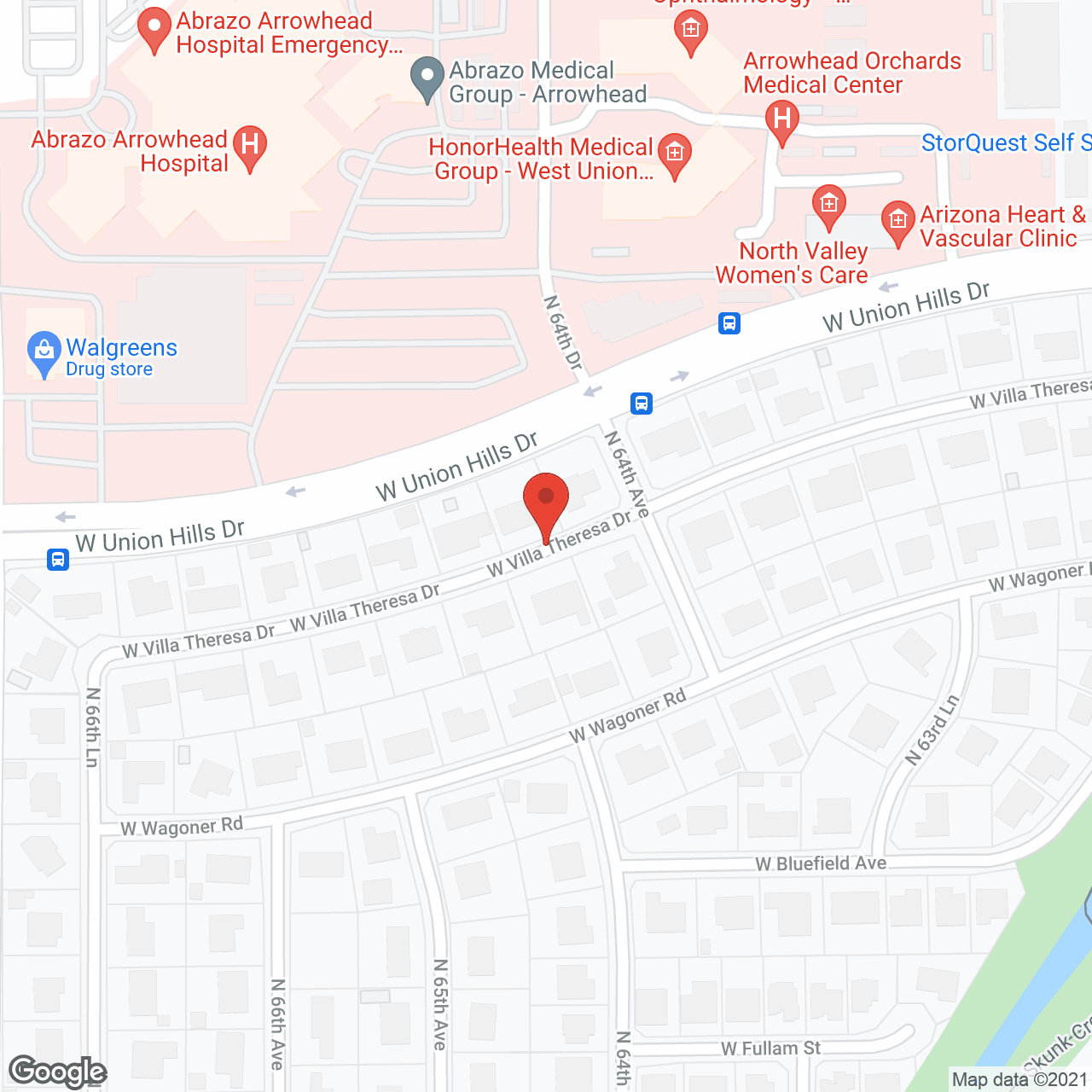 Map of the neighborhood around The Willow House by New Reflections RCH