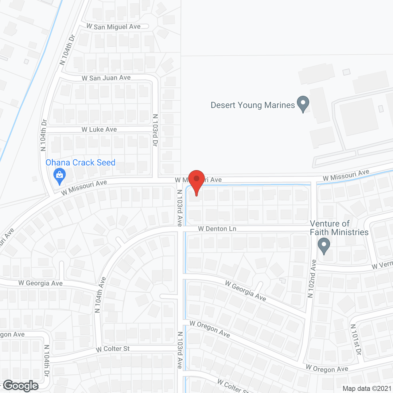 Map of the neighborhood around Alert Adult Care Inc