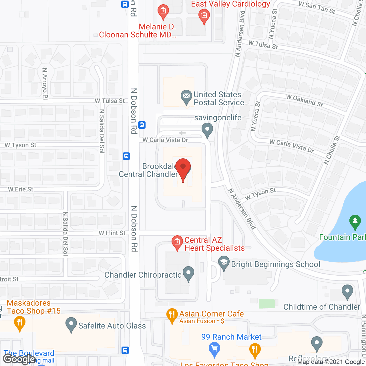 Map of the neighborhood around Marriott's Village Oaks at Chandler