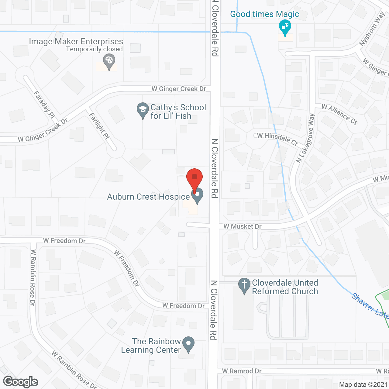 Map of the neighborhood around Ashley Manor - Cloverdale