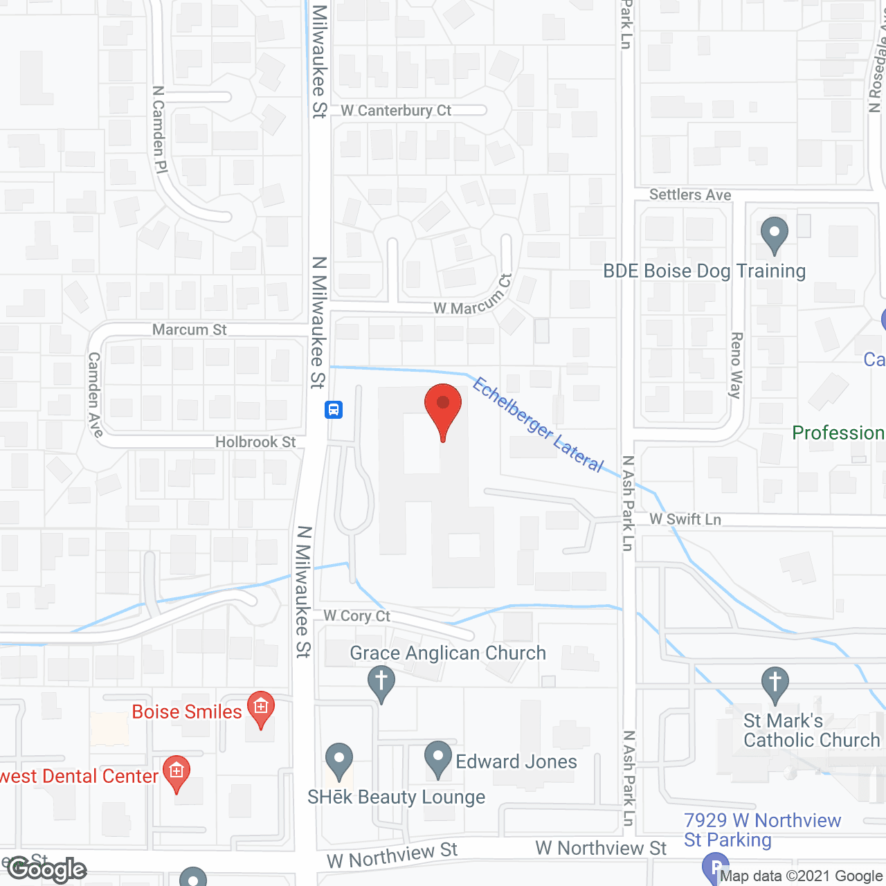 Map of the neighborhood around Truewood by Merrill, Boise