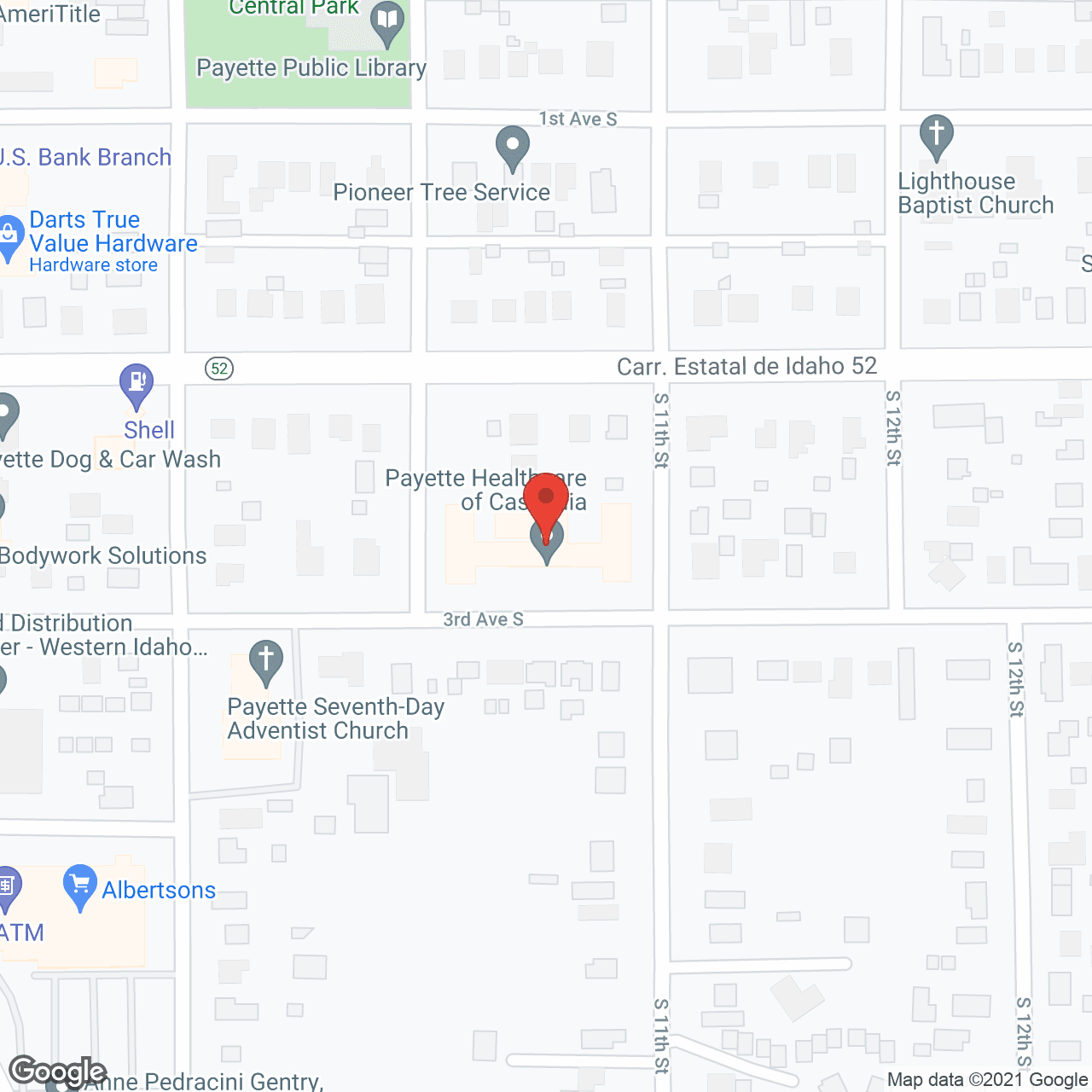 Map of the neighborhood around Payette Care and Rehabilitation Center