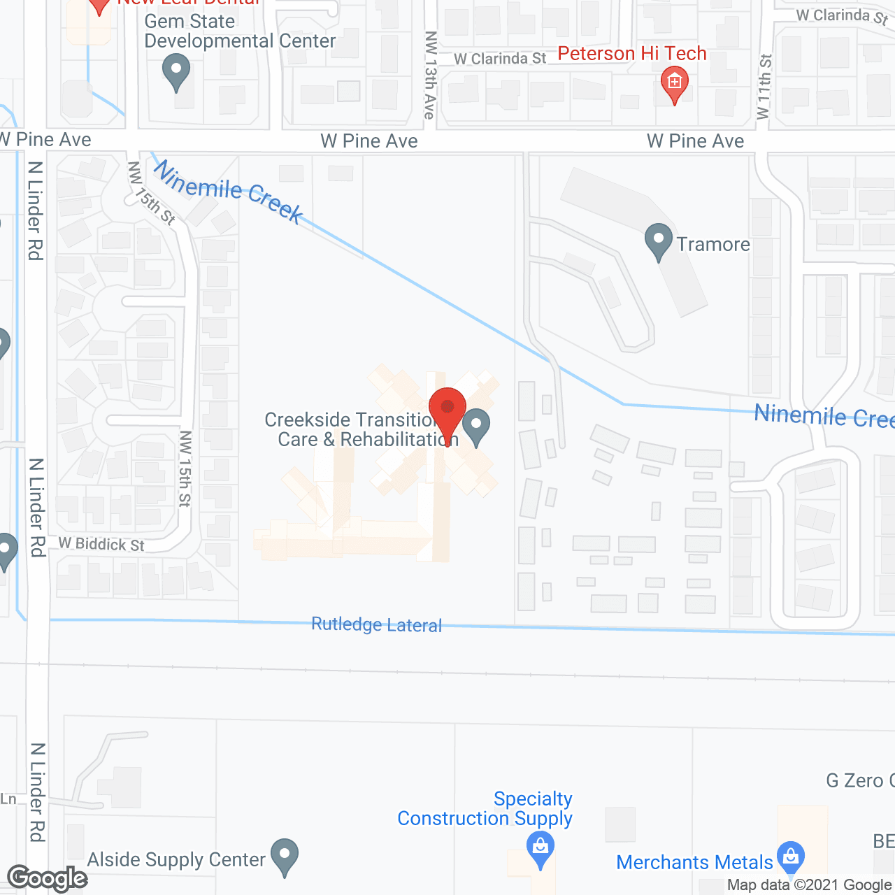 Map of the neighborhood around Creekside Transitional Care and Rehabilitation