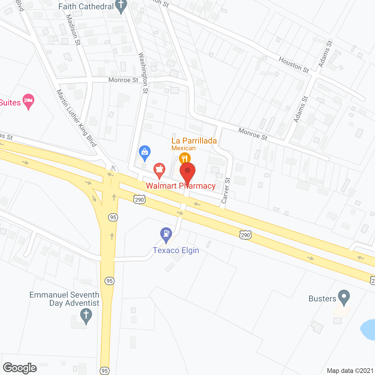 Map of the neighborhood around Elgin Golden Years Retirement