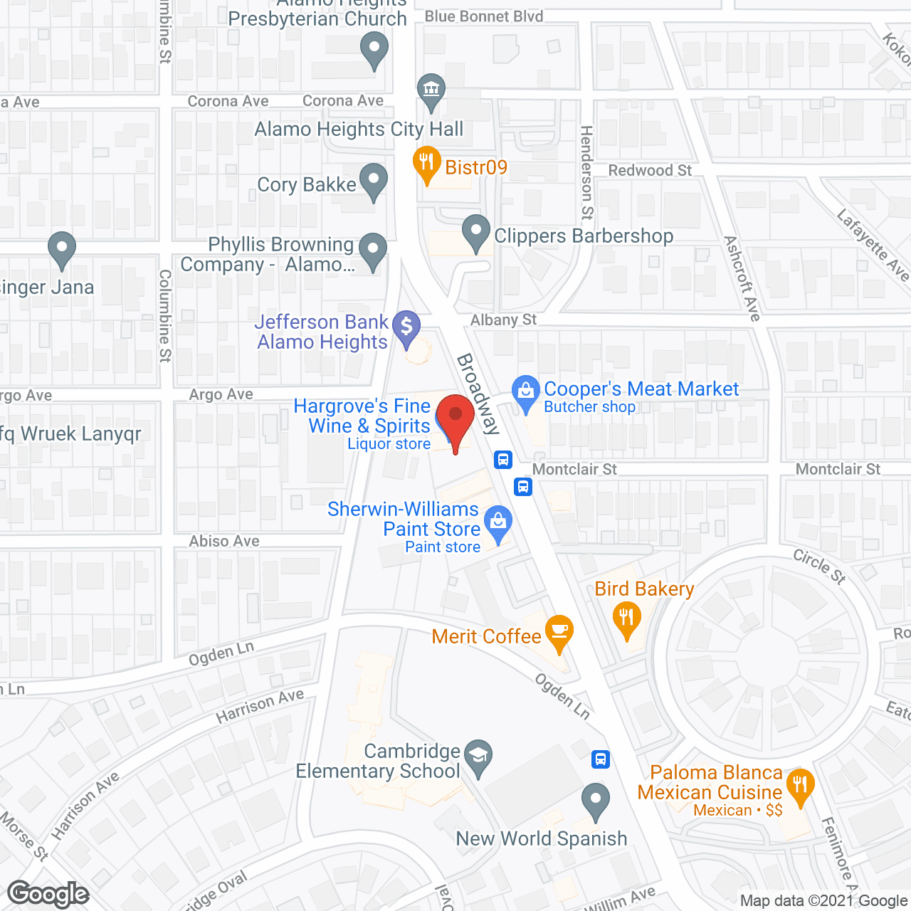 Map of the neighborhood around The Village at Incarnate Word