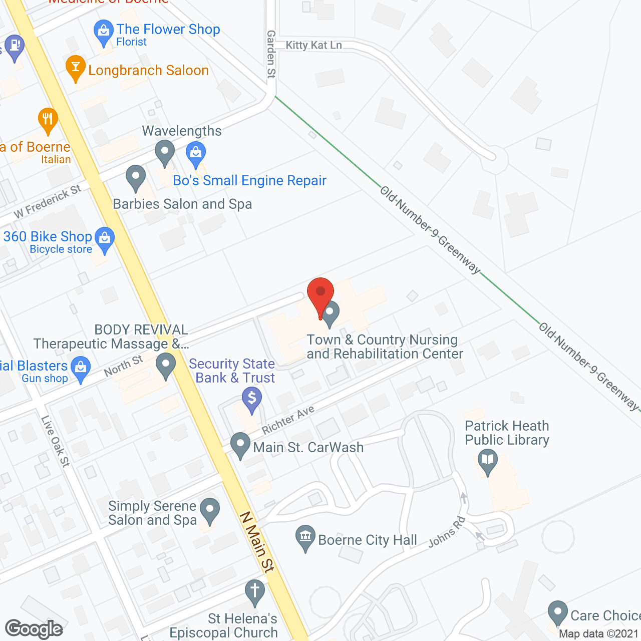 Map of the neighborhood around Town and Country Manor